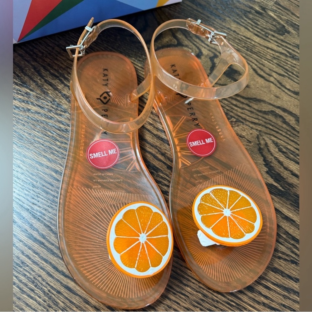 Katy Perry Geli Sandals Orange 9 Women’s Jelly Sandals